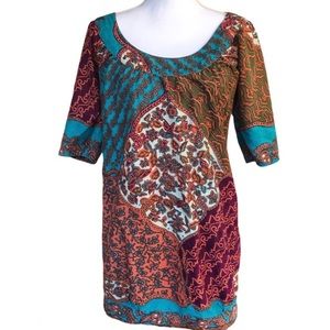 Joie Vintage Multicolor Boho Floral Print Tunic XS